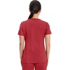 Cherokee WW Revolution Scrub Tops Women Mock Wrap 2 Pockets Nurse Shirt(Red)