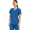 Cherokee WW Revolution Scrub Tops Women Mock Wrap 2 Pockets Nurse Shirt(Royal)
