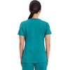 Cherokee WW Revolution Scrub Tops Women Mock Wrap 2 Pockets Nurse Shirt(Teal Blue)