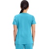 Cherokee WW Revolution Scrub Tops Women Mock Wrap 2 Pockets Nurse Shirt(Turquoise)