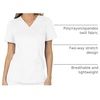 Cherokee WW Revolution Scrub Tops Women Mock Wrap 2 Pockets Nurse Shirt(White)