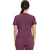 Cherokee WW Revolution Scrub Tops Women Mock Wrap 2 Pockets Nurse Shirt(Wine)