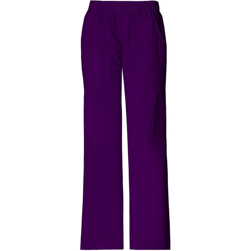 image:imageCherokee Core Stretch Scrub Pants for Women Cargo PullOn Mid RiseEggplant
