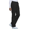 Cherokee Core Stretch Scrub Pants for Women Cargo Pull-On Mid Rise(Black)