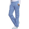 Cherokee Core Stretch Scrub Pants for Women Cargo Pull-On Mid Rise(Ciel)