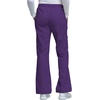 Cherokee Core Stretch Scrub Pants for Women Cargo Pull-On Mid Rise(Eggplant)