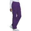 Cherokee Core Stretch Scrub Pants for Women Cargo Pull-On Mid Rise(Eggplant)