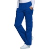 Cherokee Core Stretch Scrub Pants for Women Cargo Pull-On Mid Rise(Galaxy Blue)