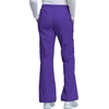 Cherokee Core Stretch Scrub Pants for Women Cargo Pull-On Mid Rise(Grape)