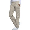 Cherokee Core Stretch Scrub Pants for Women Cargo Pull-On Mid Rise(Kakw)
