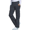 Cherokee Core Stretch Scrub Pants for Women Cargo Pull-On Mid Rise(Pewter)