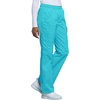 Cherokee Core Stretch Scrub Pants for Women Cargo Pull-On Mid Rise(Turquoise)