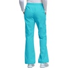Cherokee Core Stretch Scrub Pants for Women Cargo Pull-On Mid Rise(Turquoise)