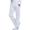 Cherokee Core Stretch Scrub Pants for Women Cargo Pull-On Mid Rise(White)