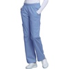 Cherokee Core Stretch Scrub Pants for Women Cargo Pull-On Mid Rise(Ciel)
