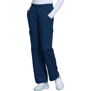 Cherokee Core Stretch Scrub Pants for Women Cargo Pull-On Mid Rise(Navy)