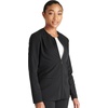 Cherokee Atmos Scrub Jacket for Women Shirttail Hem 2 Pockets(Black)