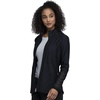 Cherokee Form Warm Up Scrub Jacket for Women Zip Front Mock Neck(Black)