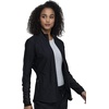 Cherokee Form Warm Up Scrub Jacket for Women Zip Front Mock Neck(Black)