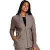Cherokee Form Warm Up Scrub Jacket for Women Zip Front Mock Neck(Iron)