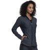 Cherokee Form Warm Up Scrub Jacket for Women Zip Front Mock Neck(Pewter)