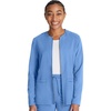 Cherokee Atmos Scrub Jacket for Women Shirttail Hem 2 Pockets(Ciel)
