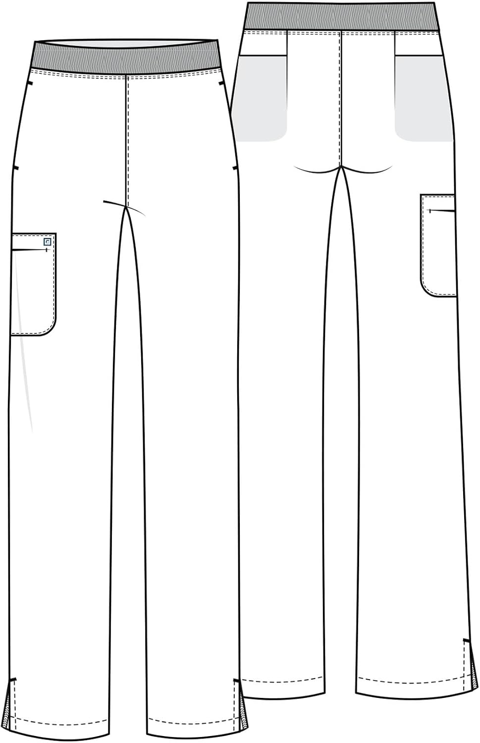 image:imageCherokee Atmos Scrub Pants for Women Straight Leg PullOn Mid RiseRoyal