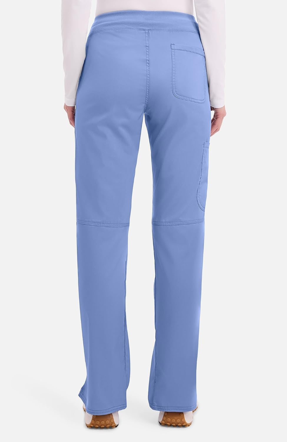 image:imageCherokee Womens Mid Rise Straight Leg Pullon PantCiel Blue