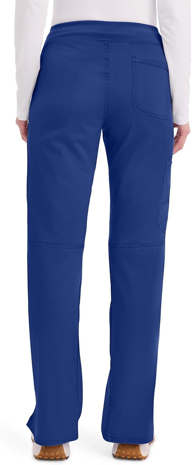 image:imageCherokee Womens Mid Rise Straight Leg Pullon PantGalaxy Blue