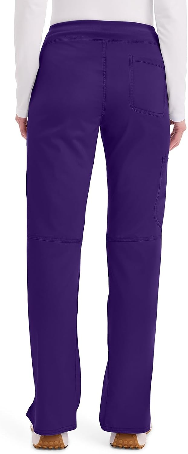image:imageCherokee Womens Mid Rise Straight Leg Pullon PantGrape