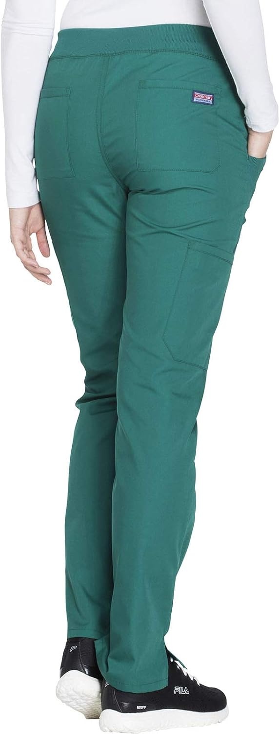 image:imageCherokee Womens Mid Rise Straight Leg Pullon PantHunter