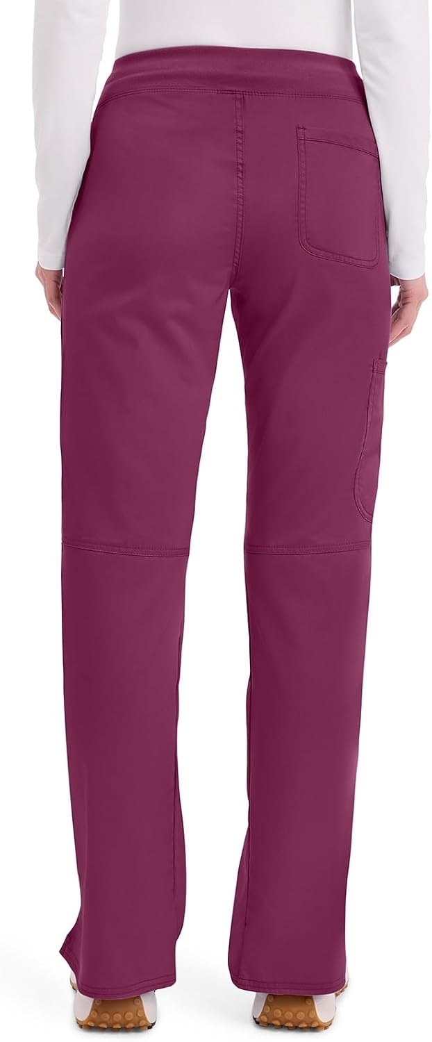 image:imageCherokee Womens Mid Rise Straight Leg Pullon PantWine