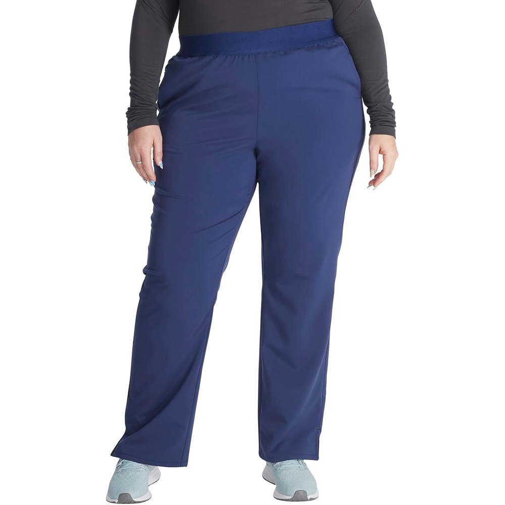 image:imageCherokee Atmos Scrub Pants for Women Straight Leg PullOn Mid RiseNavy