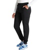 Cherokee Atmos Mid Rise Scrub Pants for Women Pull-On Jogger 4 Pockets(Black)