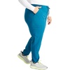 Cherokee Atmos Mid Rise Scrub Pants for Women Pull-On Jogger 4 Pockets(Caribbean Blue)