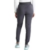 Cherokee Atmos Mid Rise Scrub Pants for Women Pull-On Jogger 4 Pockets(Pewter)