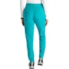 Cherokee Atmos Mid Rise Scrub Pants for Women Pull-On Jogger 4 Pockets(Teal Blue)