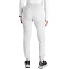 Cherokee Atmos Mid Rise Scrub Pants for Women Pull-On Jogger 4 Pockets(White)