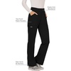 Cherokee Women’s Mid Rise Straight Leg Pull-on Pant(Black)