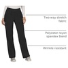 Cherokee Women’s Mid Rise Straight Leg Pull-on Pant(Black)