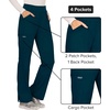 Cherokee Women’s Mid Rise Straight Leg Pull-on Pant(Caribbean Blue)
