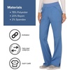 Cherokee Women’s Mid Rise Straight Leg Pull-on Pant(Ciel Blue)