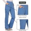 Cherokee Women’s Mid Rise Straight Leg Pull-on Pant(Ciel Blue)