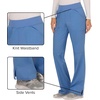 Cherokee Women’s Mid Rise Straight Leg Pull-on Pant(Ciel Blue)