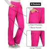 Cherokee Women’s Mid Rise Straight Leg Pull-on Pant(Electric Pink)