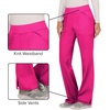 Cherokee Women’s Mid Rise Straight Leg Pull-on Pant(Electric Pink)