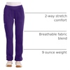 Cherokee Women’s Mid Rise Straight Leg Pull-on Pant(Grape)