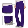 Cherokee Women’s Mid Rise Straight Leg Pull-on Pant(Grape)