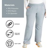 Cherokee Women’s Mid Rise Straight Leg Pull-on Pant(Grey)