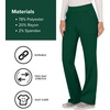 Cherokee Women’s Mid Rise Straight Leg Pull-on Pant(Hunter Green)